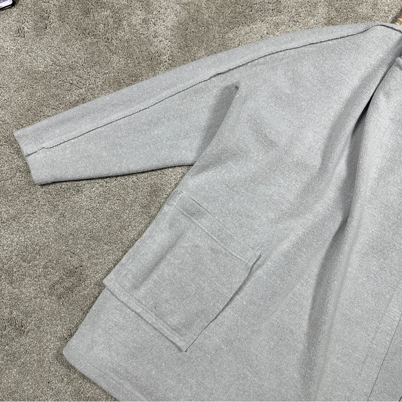Free People Long Sleeve Hooded Sweater Cardigan Oversized in Light Gray XS/S - Picture 4 of 16